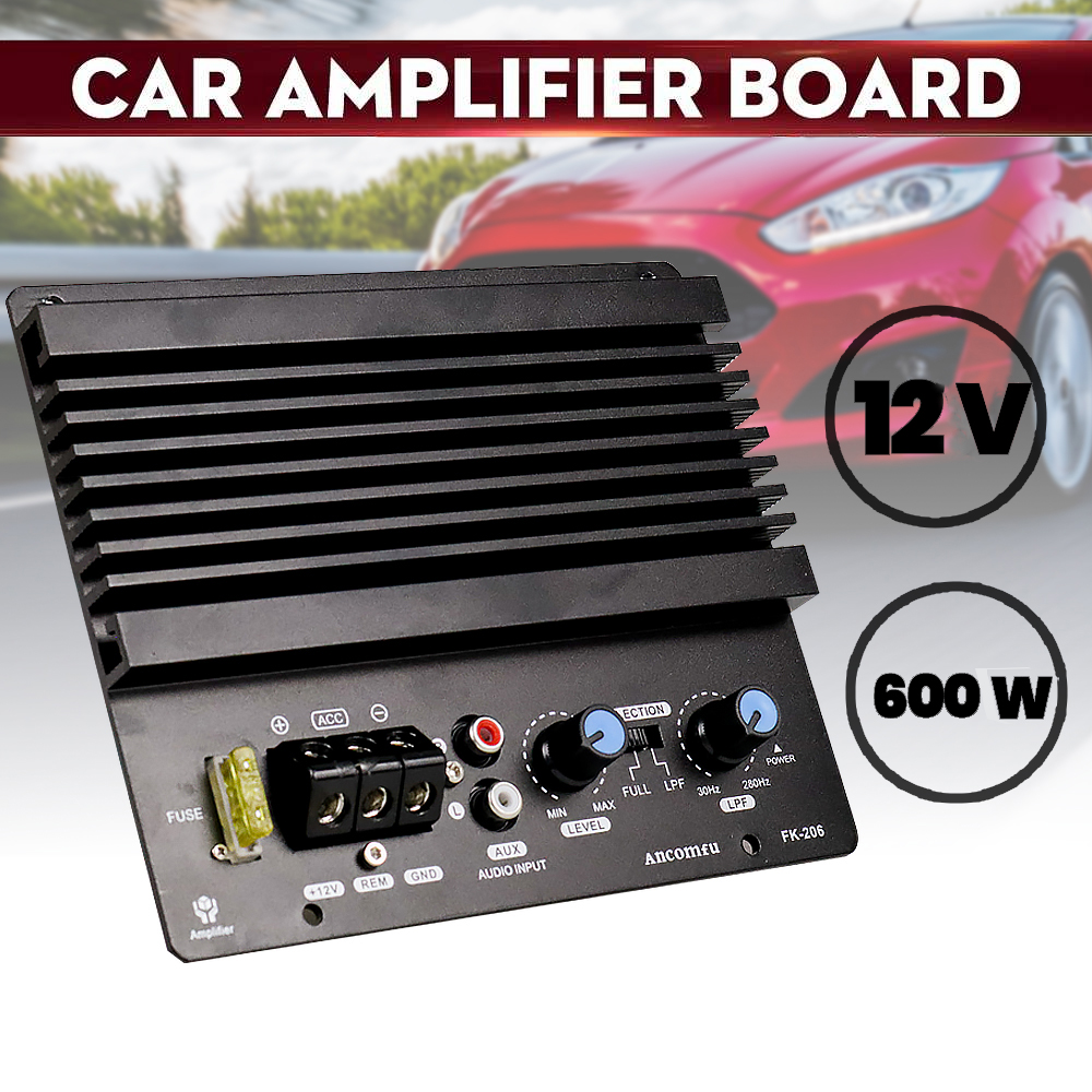 Ancomfu Mono Car Audio Amplifier Board Player Bass Subwoofer 12V 600W - FK-206 Gambar produk Ancomfu Mono Car Audio Amplifier Board Player Bass Subwoofer 12V 600W - FK-206