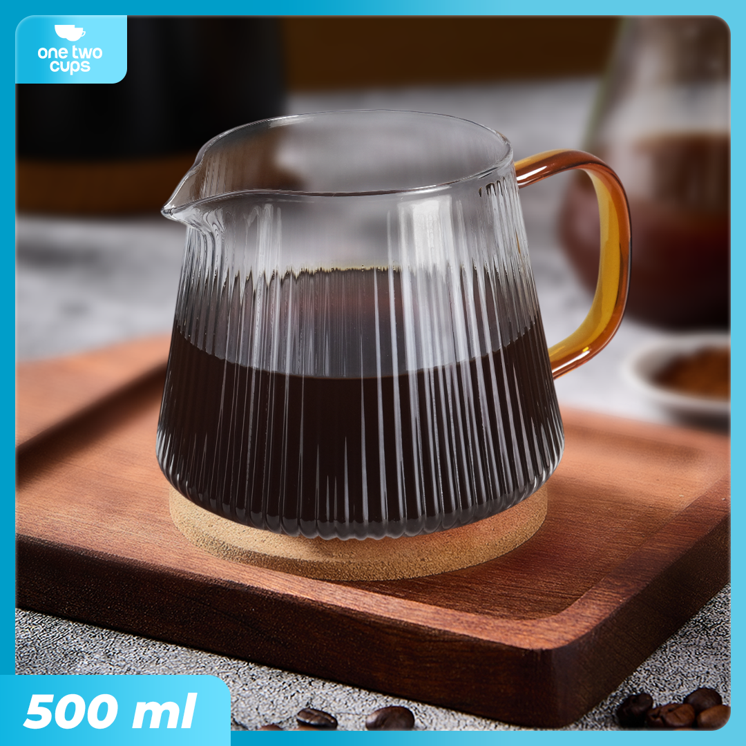 One Two Cups Coffee Server V60 Drip Pour Over Borosilicate Glass 500ml - SPA865 Gambar produk One Two Cups Coffee Server V60 Drip Pour Over Borosilicate Glass 500ml - SPA865