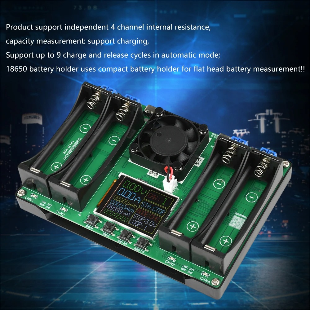 DIYMORE Tester Baterai 18650 LCD Display 4 Channel Type C 5V - DIY-400 Gambar produk DIYMORE Tester Baterai 18650 LCD Display 4 Channel Type C 5V - DIY-400