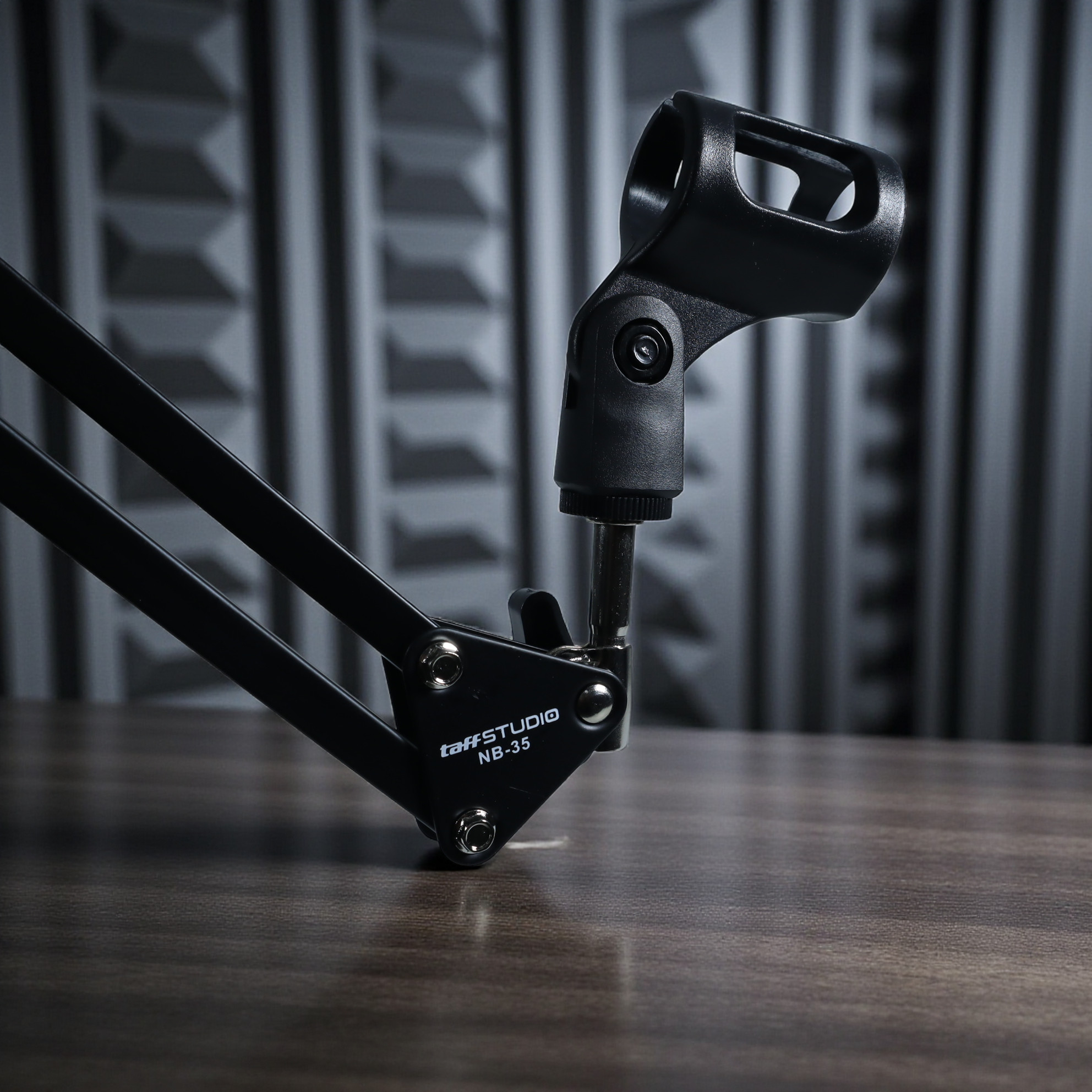 Gambar produk TaffSTUDIO Boom Arm Stand Suspensi Mikrofon Scissor Desk Clamp - NB-35