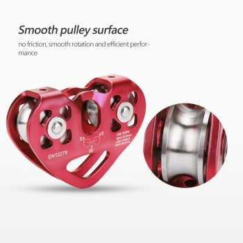 Gambar produk TaffSPORT Double Pulley Tandem Zipline Smooth Surface Aluminium 30kN - ZWA006