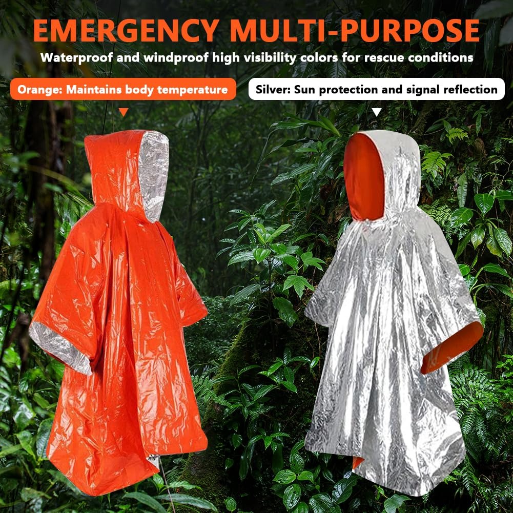 QILI Jas Hujan Sekali Pakai Poncho Emergency Thermal Heat Insulation - Q100 Gambar produk QILI Jas Hujan Sekali Pakai Poncho Emergency Thermal Heat Insulation - Q100