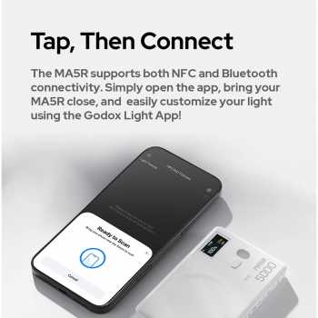Gambar produk Godox Lampu Fill Light Smartphone Magnetic Power Bank RGBW 4900mAh - MA5R