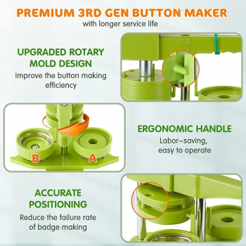 Gambar produk DCBADGE Mesin Press Pin Bros Peniti Bulat Rotating Badge Button Maker 44mm - SG-168