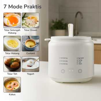 Gambar produk ONE MORE Alat Rebus Telur Elektrik Mini 4 Slot Egg Steamer 220V 300W - LG-803