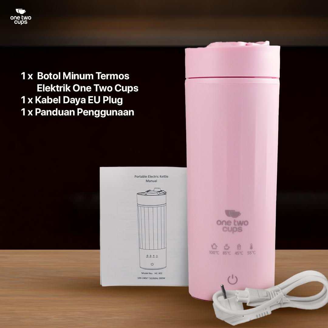 One Two Cups Botol Minum Termos Elektrik Thermal 475ml 300W - HC-302 Gambar produk One Two Cups Botol Minum Termos Elektrik Thermal 475ml 300W - HC-302