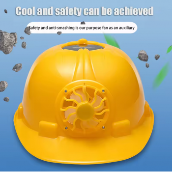 SDJZT Helm Proyek Konstruksi K3 Kipas Tenaga Surya Safety PE Material - LM02 Gambar produk SDJZT Helm Proyek Konstruksi K3 Kipas Tenaga Surya Safety PE Material - LM02
