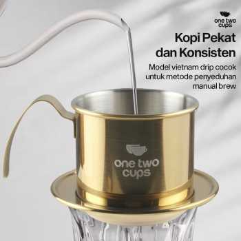 One Two Cups Vietnam Drip Coffee Filter Saringan Kopi Sekrup 120ml - PF-304 Gambar produk One Two Cups Vietnam Drip Coffee Filter Saringan Kopi Sekrup 120ml - PF-304