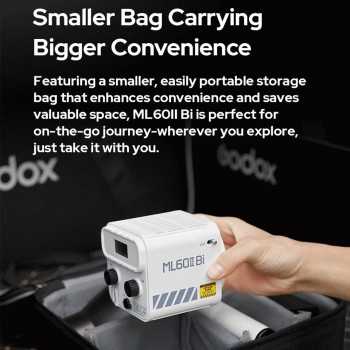 Gambar produk Godox Lampu Studio LED Fill Light Bluetooth Control 2800-6500K 70W - ML60IIBI