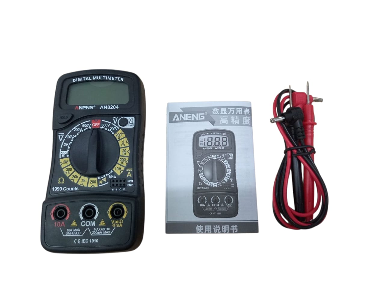 Gambar produk ANENG Digital Multimeter Voltage Tester LCD Backlight 1999 Counts Without Case - AN8204