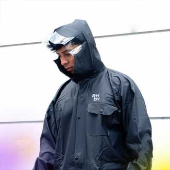 Gambar produk Rhodey Jas Hujan Motor Setelan PVC Raincoat Full Pressed L with Hood - RD-120