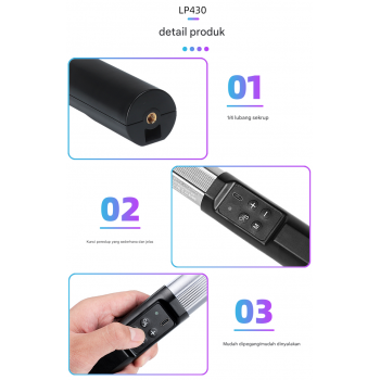 Gambar produk LIYADI Lampu Fotografi LED Portabel RGB Tube Light 10W 9900K - LP430 PRO