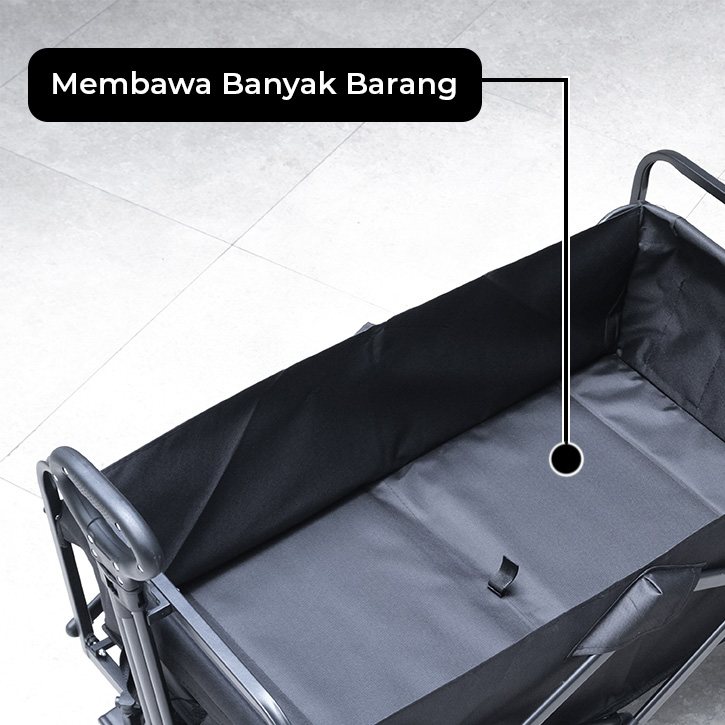 Gambar produk VLTX Troli Barang Lipat Camping Cart Portable 6.7 Inch with Table with Brake - VLT-8