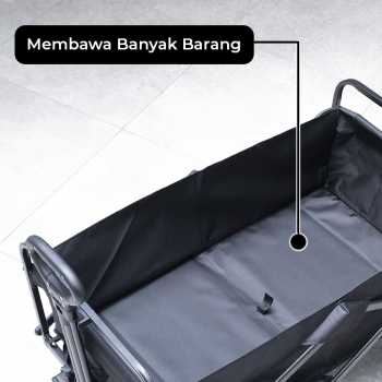 Gambar produk VLTX Troli Barang Lipat Camping Cart Portable 6.7 Inch with Table with Brake - VLT-8