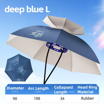 YUZHIYUAN Topi Payung Kepala Umbrella Hat Hands-Free Fiberglass Frame - W654