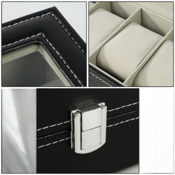Gambar produk NieNie Kotak Penyimpanan Jam Tangan Storage Organizer Watch Box 6 Grid - NIE6