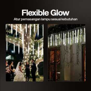 Gambar produk SMD Lampu Hias Gantung String Lights Meteor Rain Cool White 30cm 8 PCS