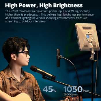 Gambar produk Godox Lampu Fill Light LED 2800-6500K Adjustable NFC 45W with APP - P260C Pro