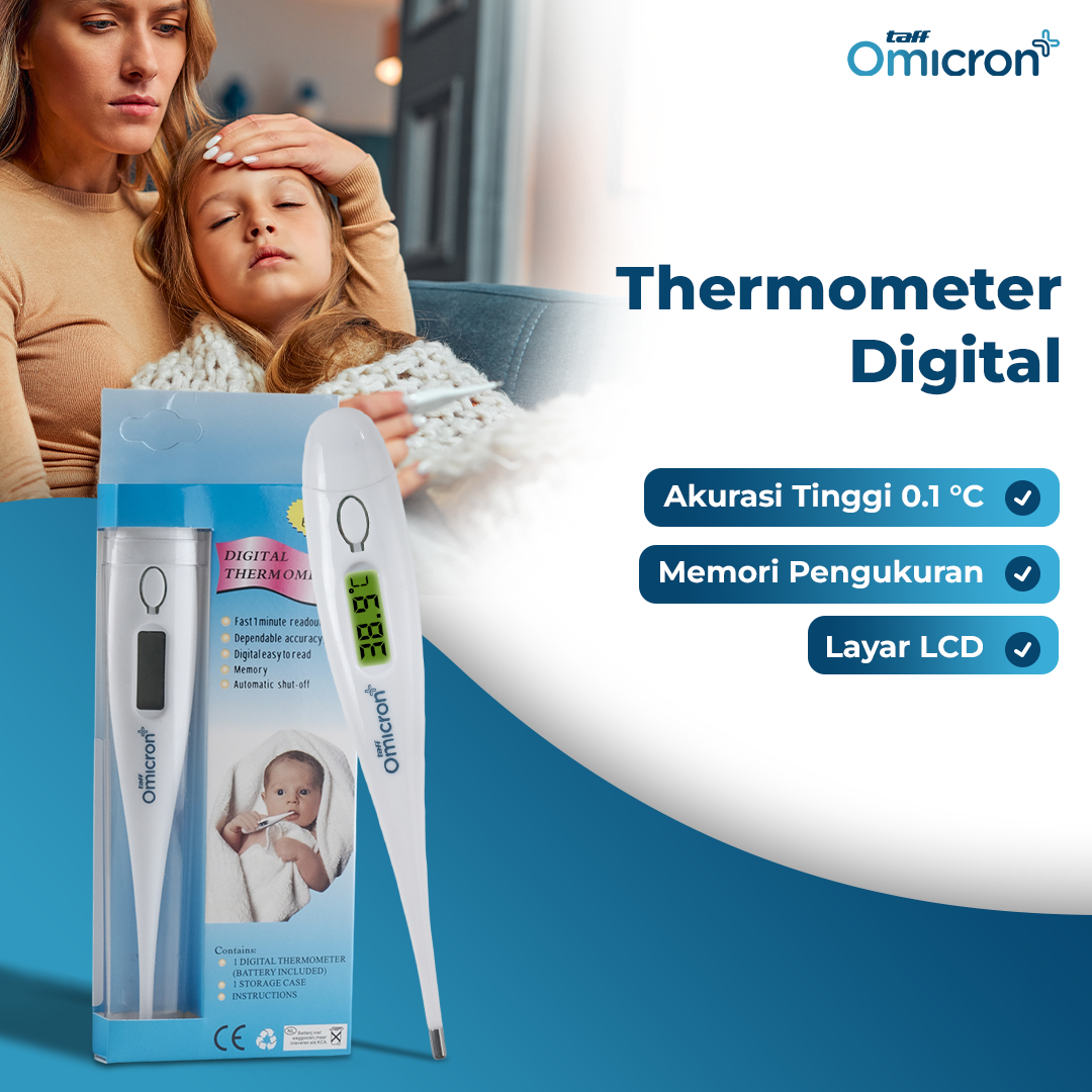 Gambar produk TaffOmicron Digital Thermometer with Beeper - KT-DT4B