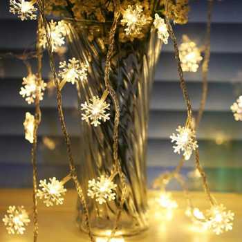 Gambar produk Lampu Hias String Lights Snowflake Christmas Decoration Battery 20 LED - HH-002