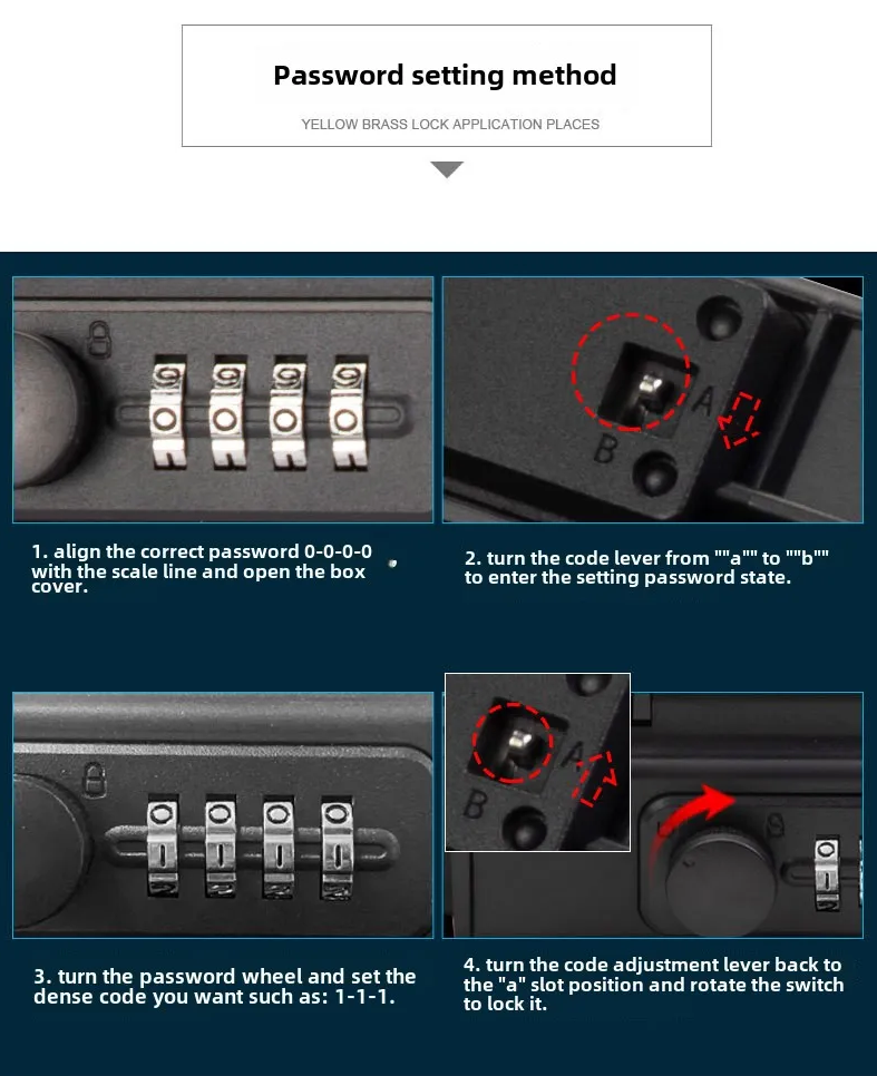 Gambar produk MOOL Kotak Brankas Travel Safe Box Password Lock 4 Digit 24x15x6cm - G13-5