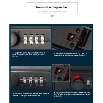 Gambar produk MOOL Kotak Brankas Travel Safe Box Password Lock 4 Digit 24x15x6cm - G13-5