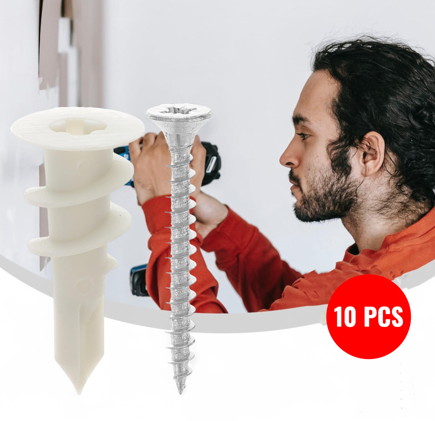 Gambar produk YUE Sekrup FH Fischer Self Drilling Drywall Anchor Flat Head 10 PCS - YU010