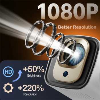 Gambar produk Woopker Proyektor Mini Portable Android 11 WiFi Bluetooth 330 ANSI - HY260