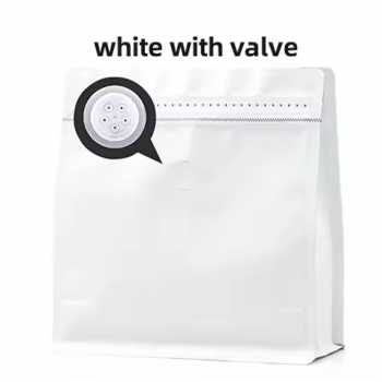 KOFE Kemasan Kopi Standing Pouch Ziplock Flat Bottom with Valve 10 PCS - KF-10