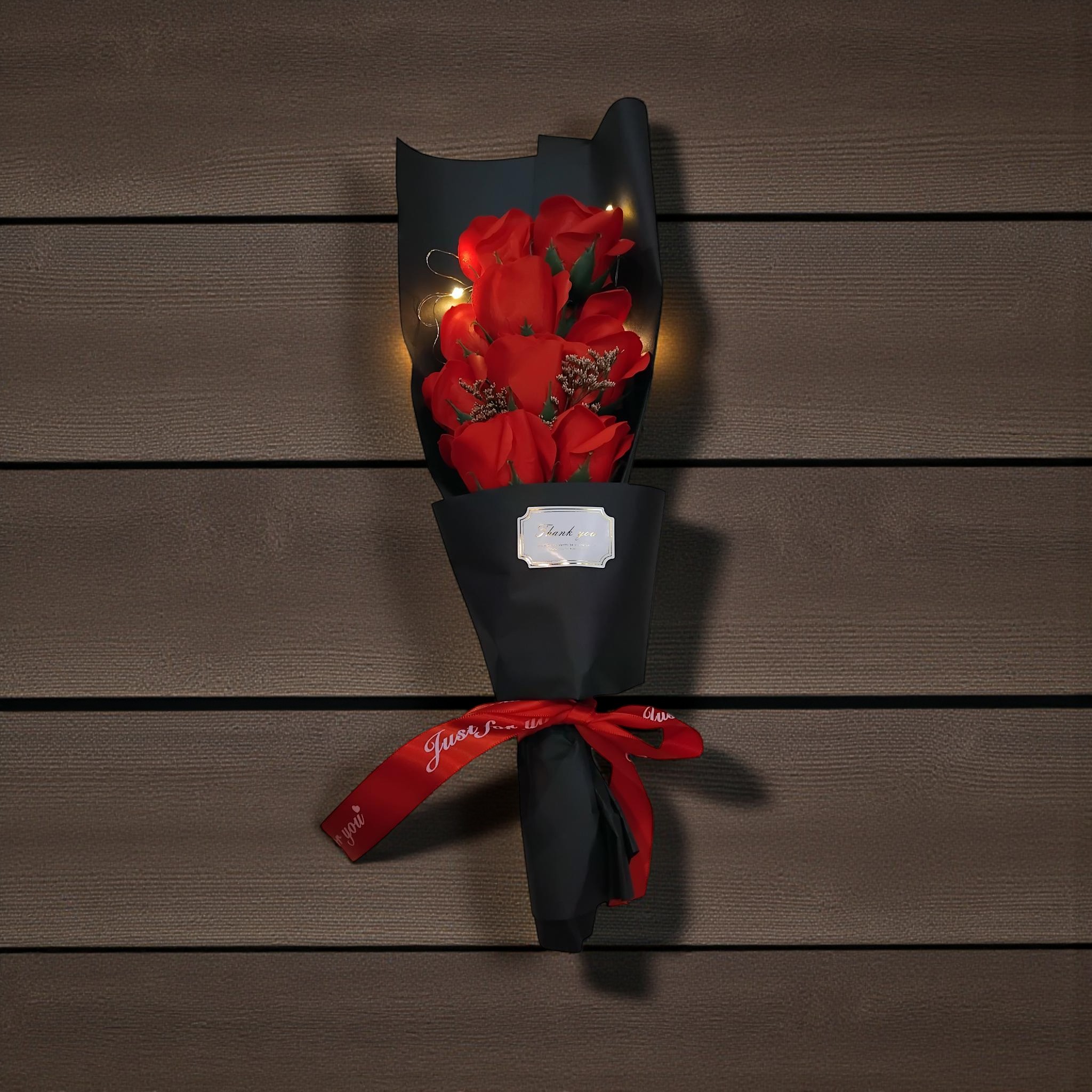 Gambar produk Ji Hong Buket Bunga Sabun Dekorasi LED Valentine Gift 11 Rose - JH-11