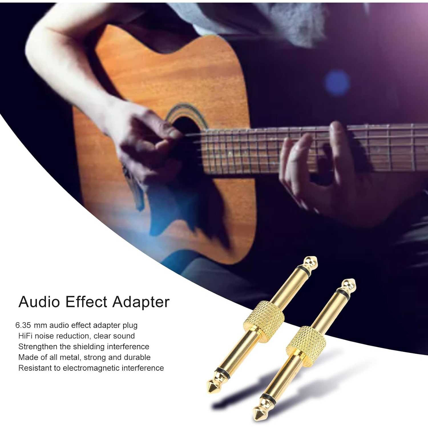 Gambar produk Keytars Jack Audio Adaptor Efek Gitar 6.35mm 1/4 Stereo - TC069