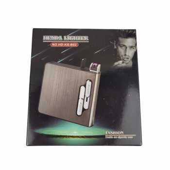 Gambar produk Henda Kotak Rokok 20 Slot dengan Korek Elektrik USB Rechargeable - B02