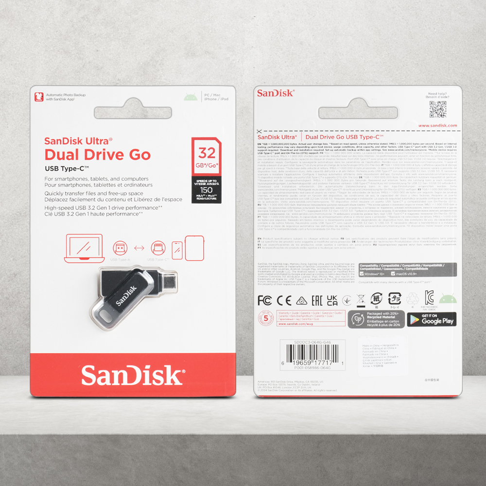 SanDisk Ultra Dual Drive Go USB Type C 32GB - SDDDC3 Gambar produk SanDisk Ultra Dual Drive Go USB Type C 32GB - SDDDC3