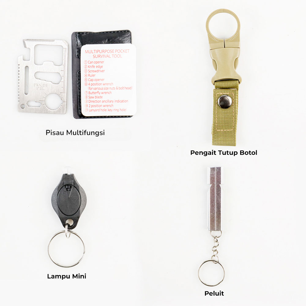 Gambar produk Survival Kit Multifunctional First Aid SOS EDC Emergency Tools 11in1 - 039