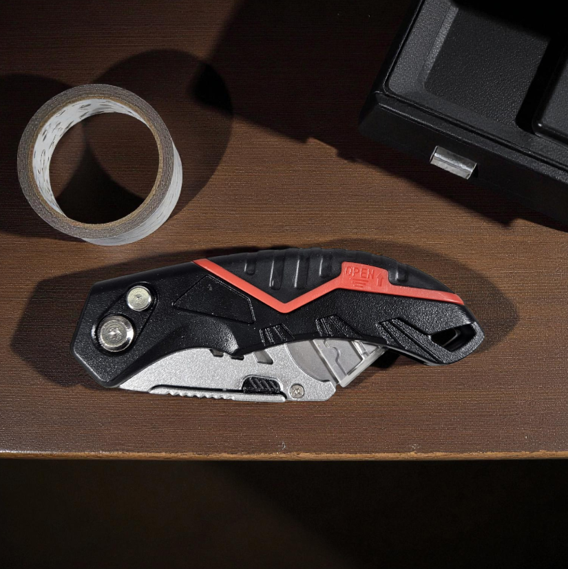 Gambar produk AIRAJ Pisau Cutter Lipat Folding Utility Knife Angle Adjustable 18mm - 1358