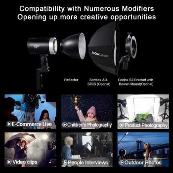 Gambar produk Godox Lampu Studio LED Fill Light Handheld Portable 8 Mode 5600K 60W - ML60