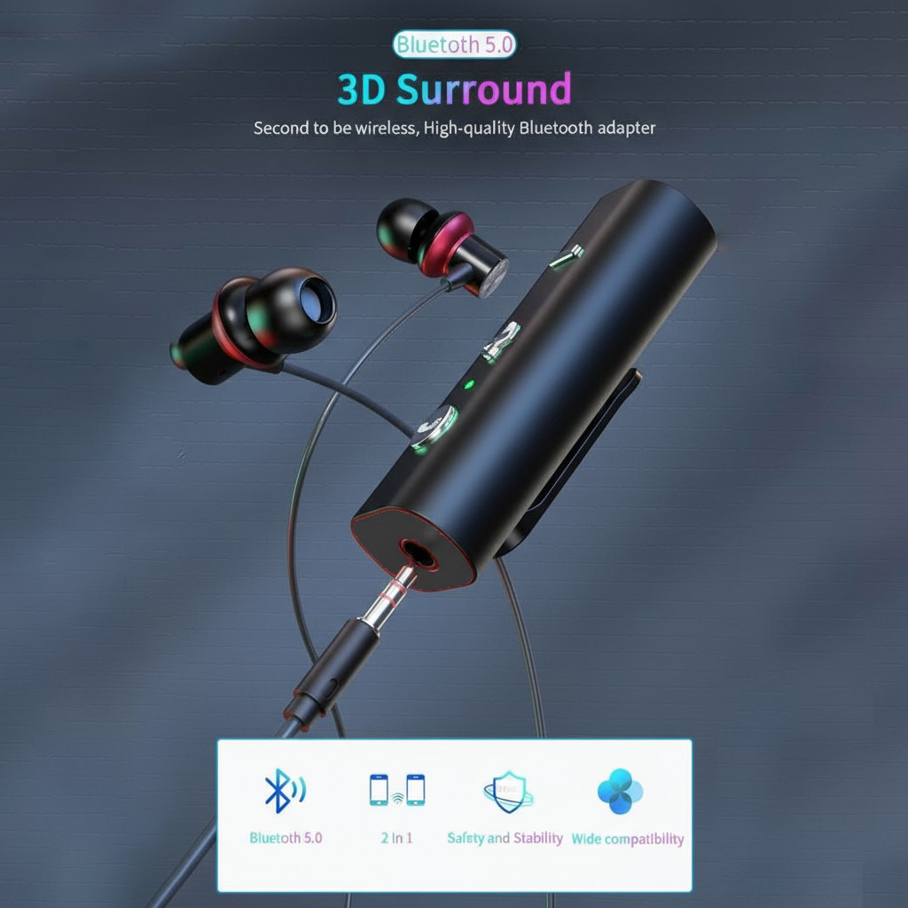 ESG Adaptor Audio Bluetooth 5.0 Receiver Adapter 3.5mm - ES35 Gambar produk ESG Adaptor Audio Bluetooth 5.0 Receiver Adapter 3.5mm - ES35