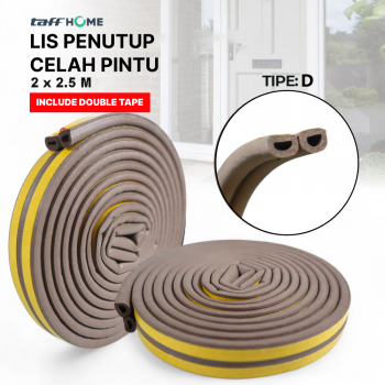 TaffHOME Lis Penutup Celah Pintu Penghalang Debu Door Seal 2x2.5M - ESPV5