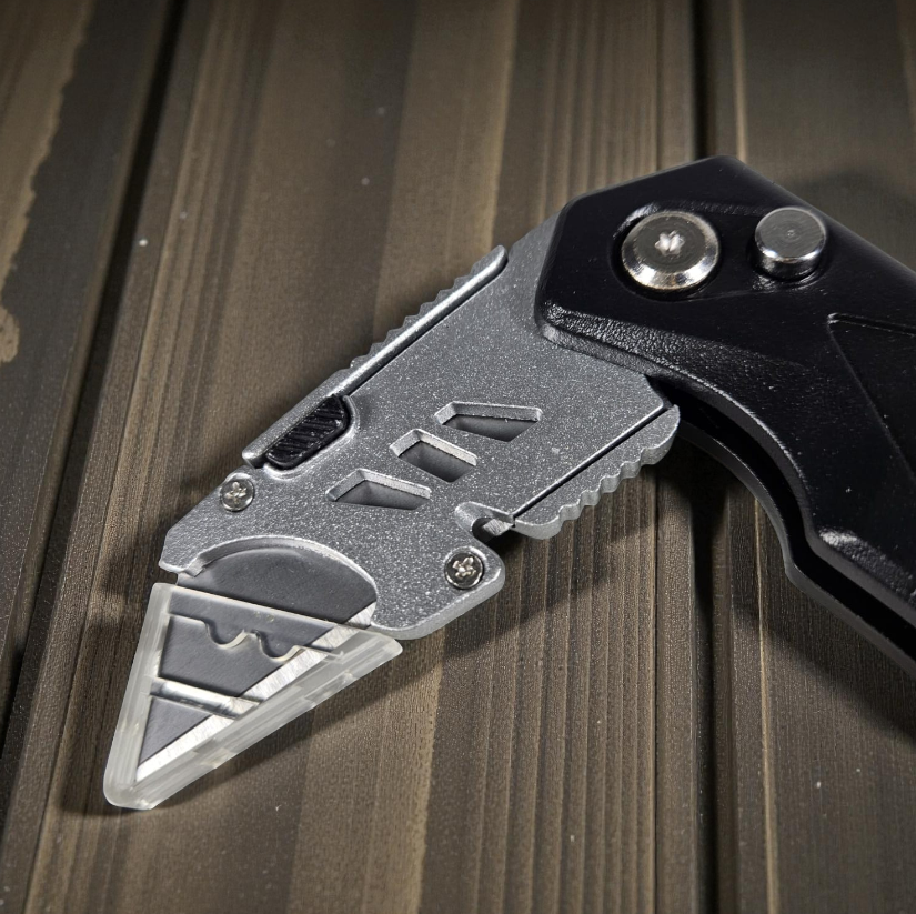 Gambar produk AIRAJ Pisau Cutter Lipat Folding Utility Knife Angle Adjustable 18mm - 1358