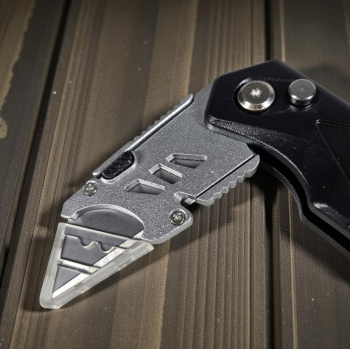 Gambar produk AIRAJ Pisau Cutter Lipat Folding Utility Knife Angle Adjustable 18mm - 1358