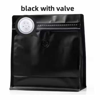KOFE Kemasan Kopi Standing Pouch Ziplock Flat Bottom with Valve 10 PCS - KF-10