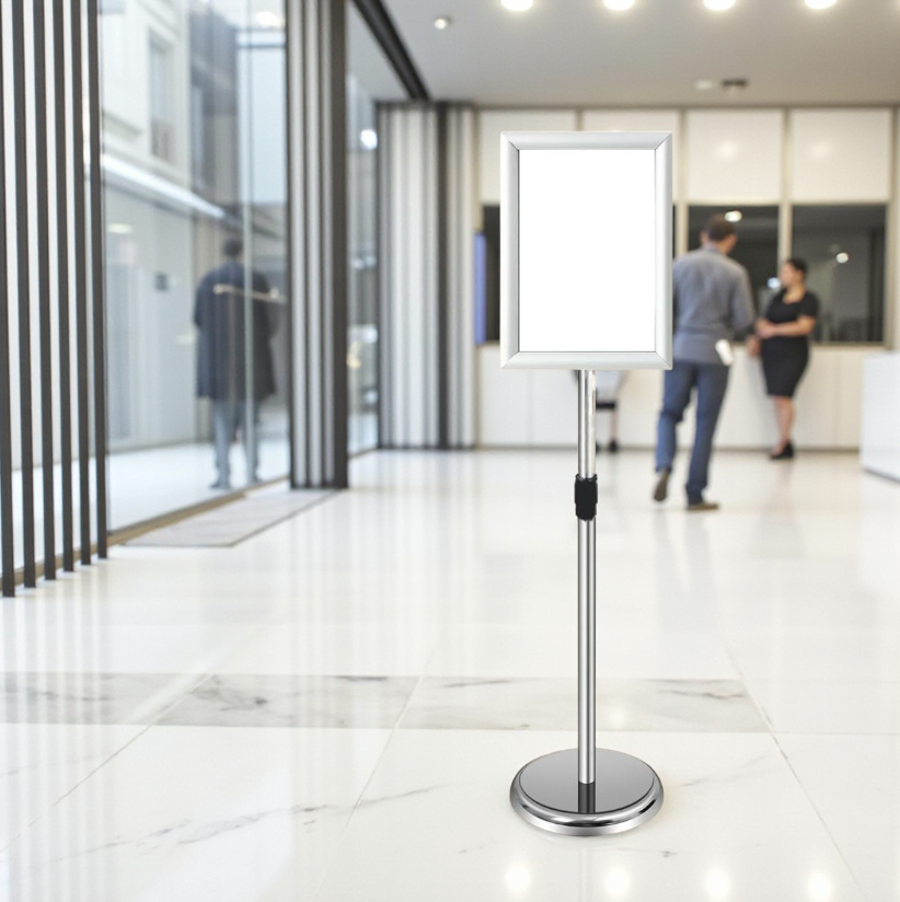 Adzone Papan Iklan Banner Advertising Billboard Display Stand A4 - AD031 Gambar produk Adzone Papan Iklan Banner Advertising Billboard Display Stand A4 - AD031