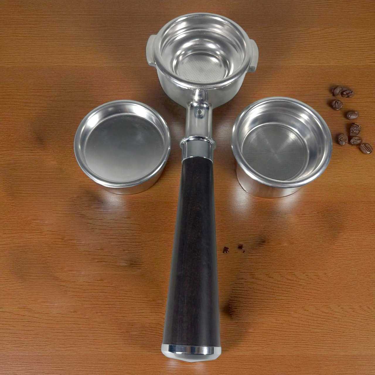Gambar produk COHINA Non Pressurized Portafilter E61 Stainless Steel 304 58mm Kayu - CHA304