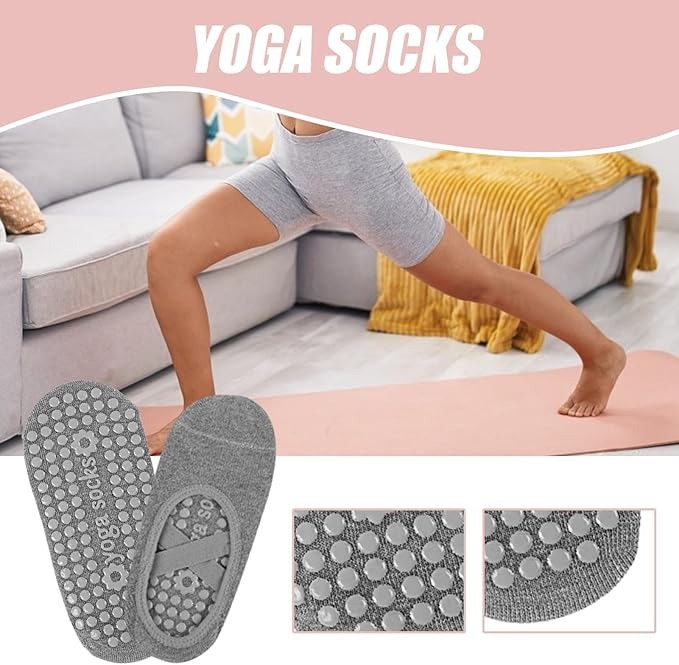 Gambar produk AOLITE Kaos Kaki Invisible Anti Slip Yoga Pilates Wanita 34-38 - AL-20