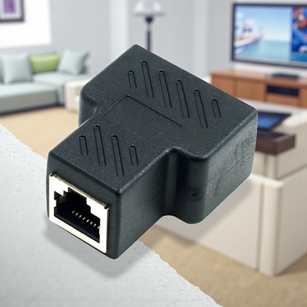 Gambar produk SIFREE RJ45 LAN Ethernet Network Connector Splitter 1 to 2 - DN0190