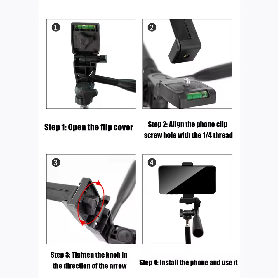 MovingMic Tripod Head Gimbal Phone Camera Micro SLR 360 Degree Rotate - MV05 Gambar produk MovingMic Tripod Head Gimbal Phone Camera Micro SLR 360 Degree Rotate - MV05