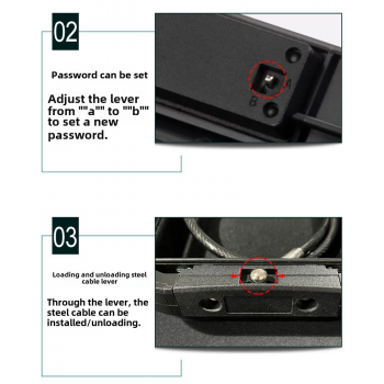 Gambar produk MOOL Kotak Brankas Travel Safe Box Password Lock 4 Digit 24x15x6cm - G13-5