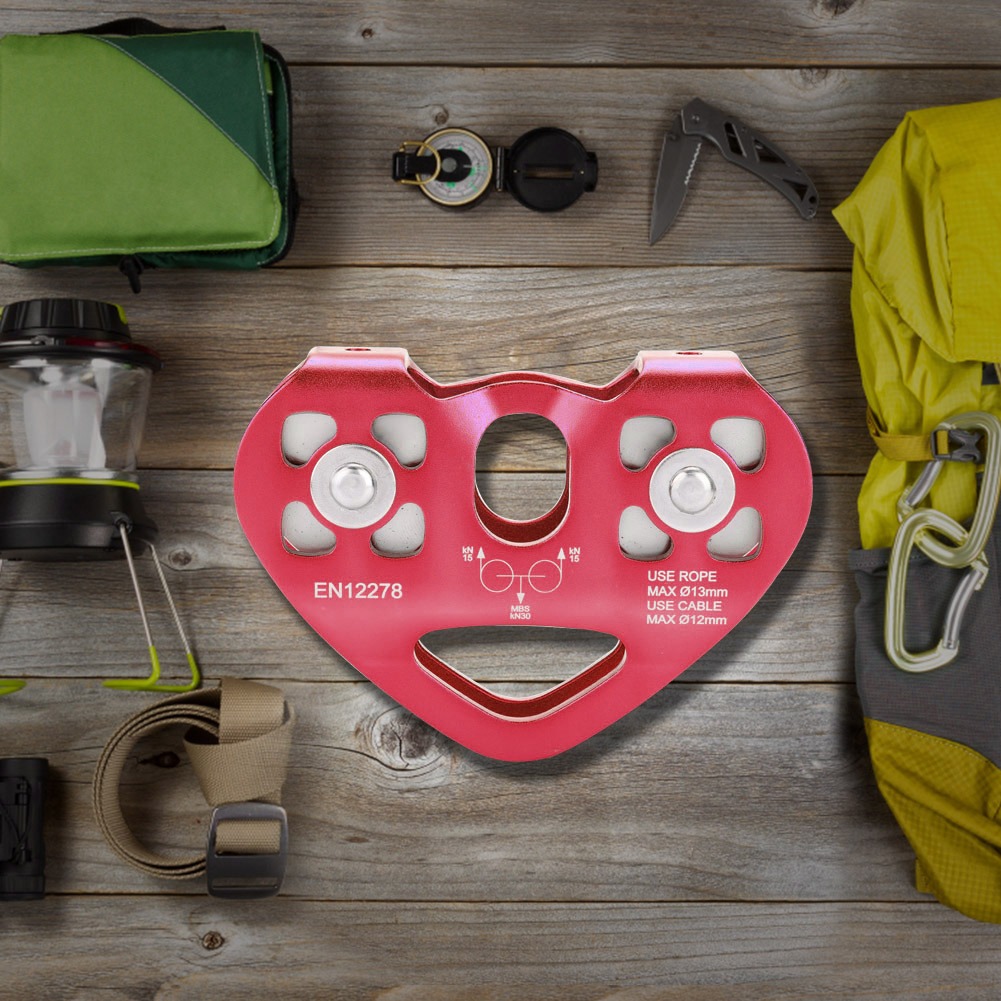 Gambar produk TaffSPORT Double Pulley Tandem Zipline Smooth Surface Aluminium 30kN - ZWA006
