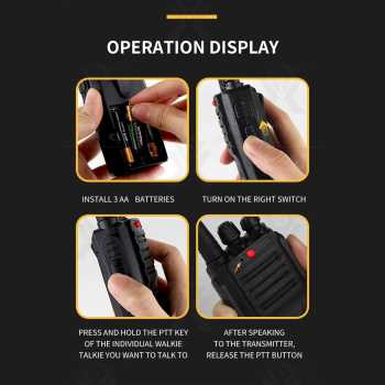 Gambar produk QI RUN Walkie Talkie Anak Communicator Toys 2 PCS with 6 Battery - SL-BK013