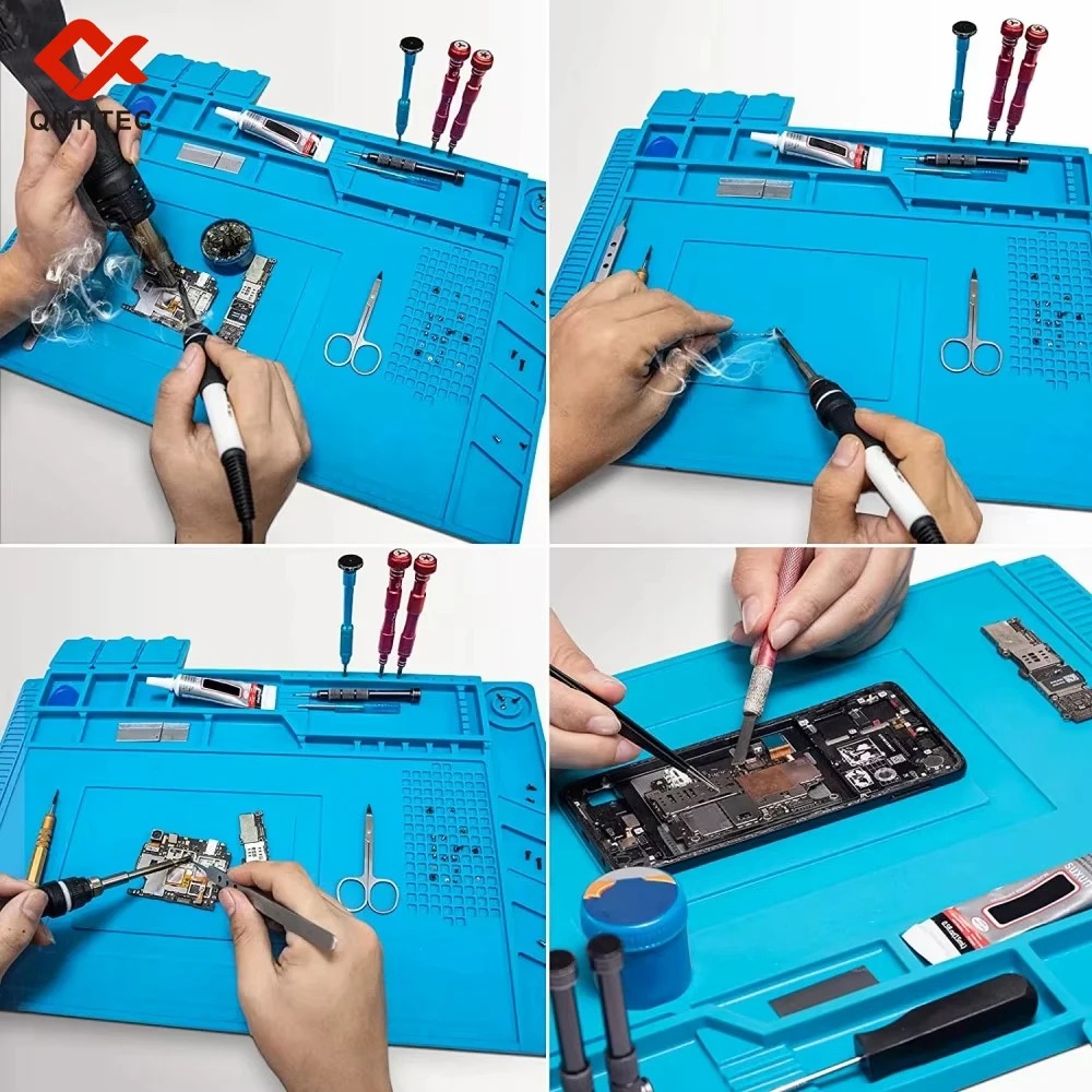 Gambar produk ESD Alas Solder Silikon Magnetic Soldering Mat Heat Resistant 46x30cm - E-607